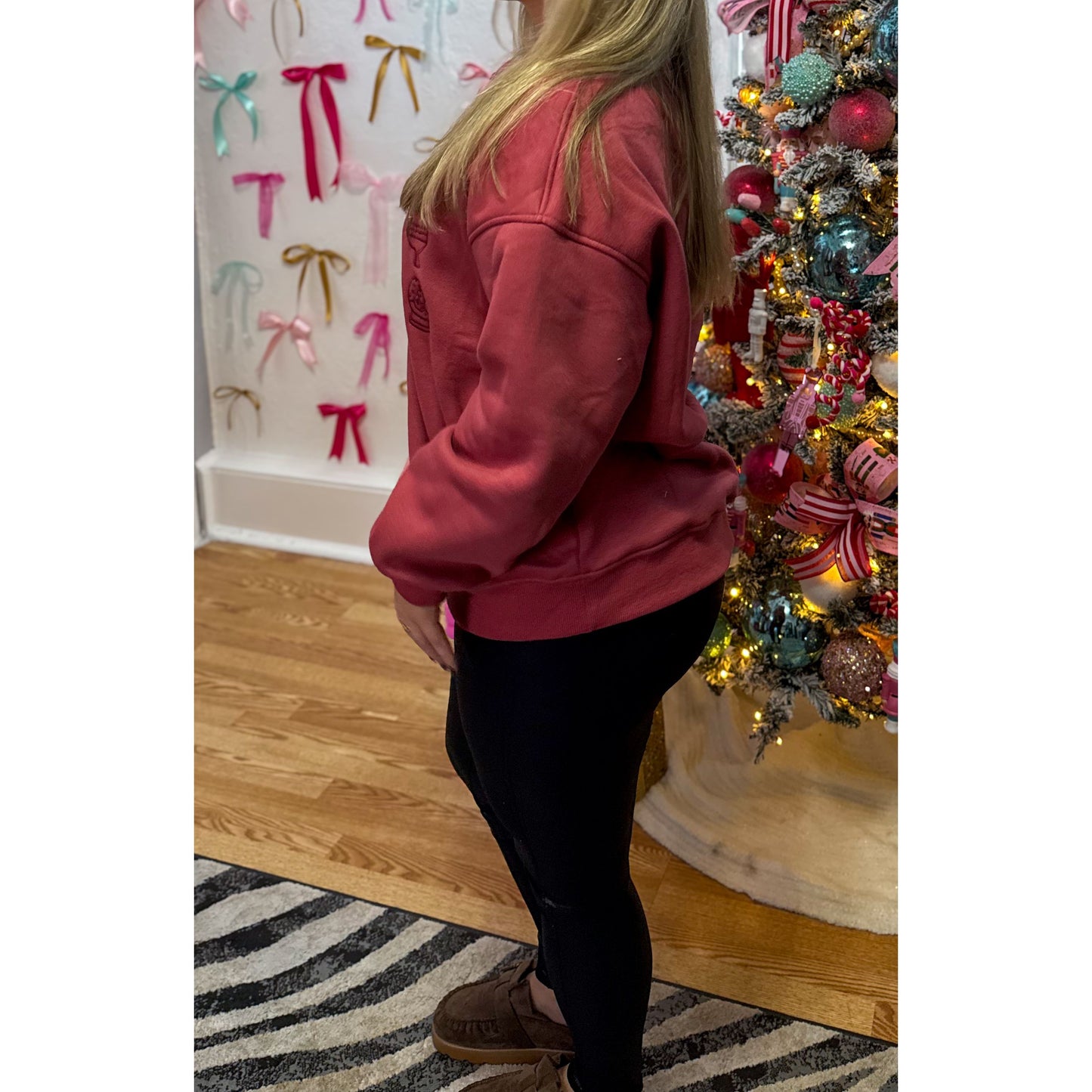 Holiday Embroidery Sweatshirt
