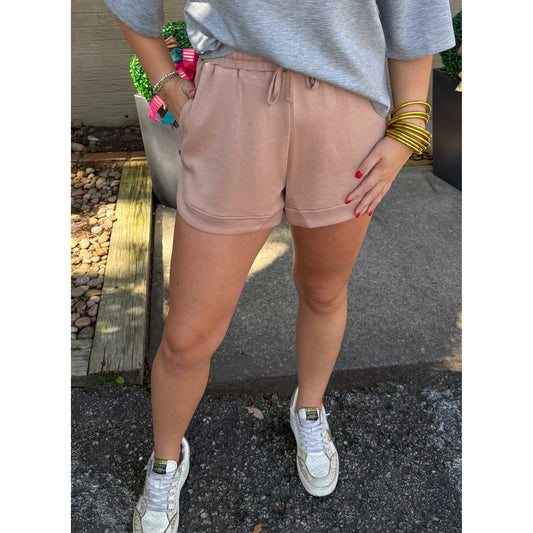 Hannah Lounge Shorts, Taupe