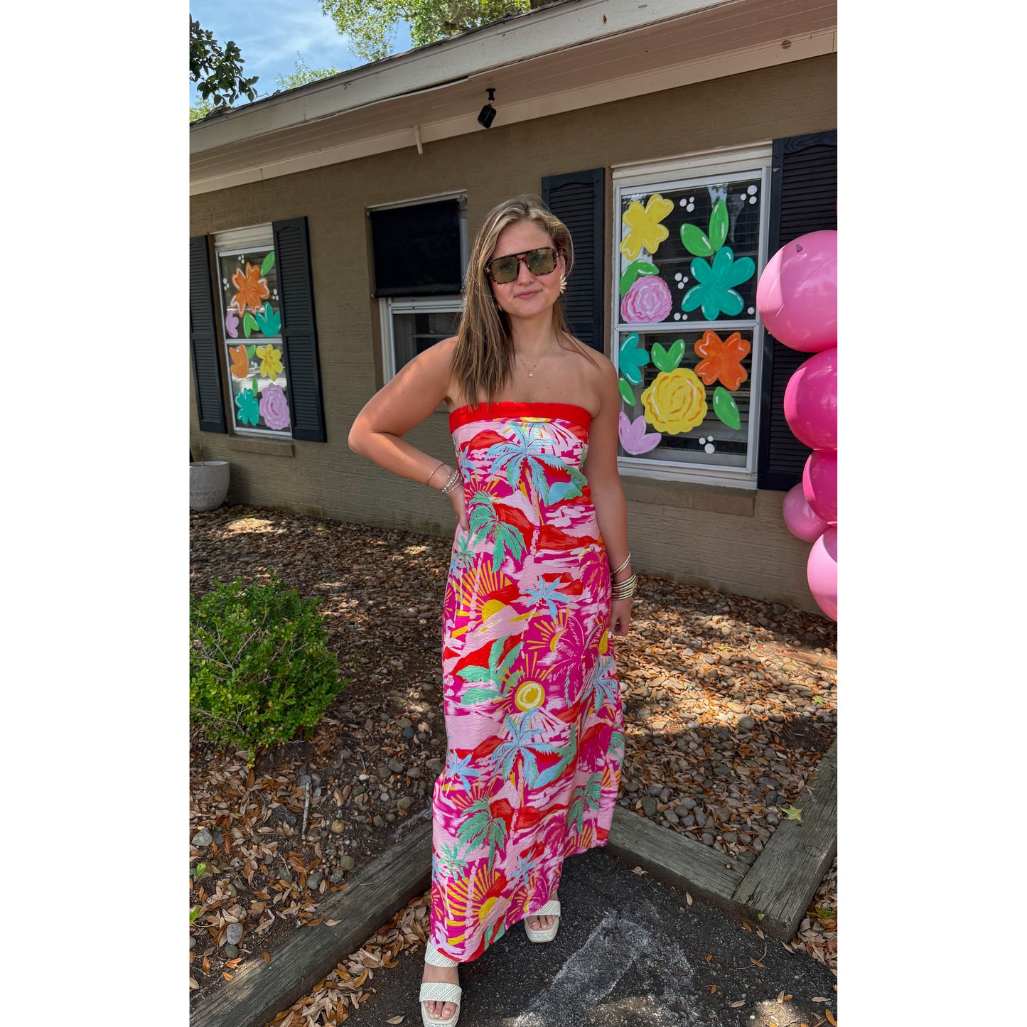 Floral Pattern Maxi Dress