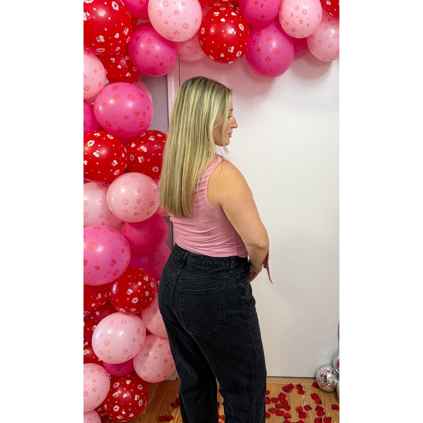 Esme Scarf Detail Top, Light Pink/Pink