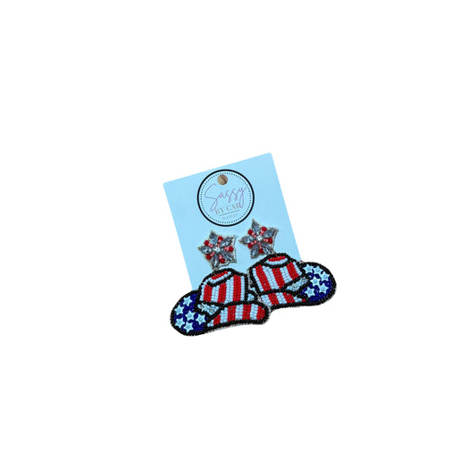 Hat Beaded Earrings