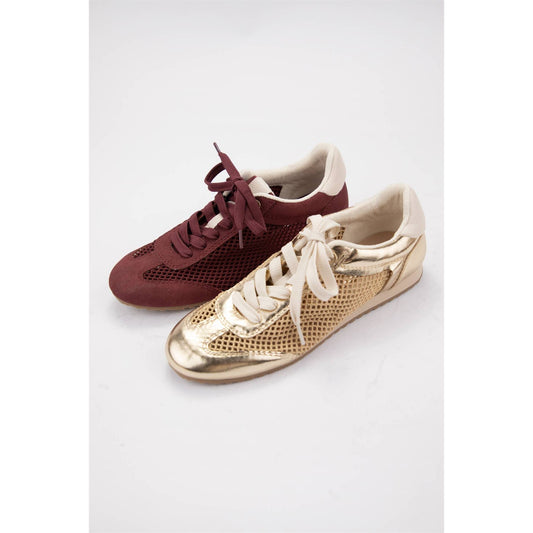 LOWMAN Retro Breathable Mesh Panel Low-Top Sneakers