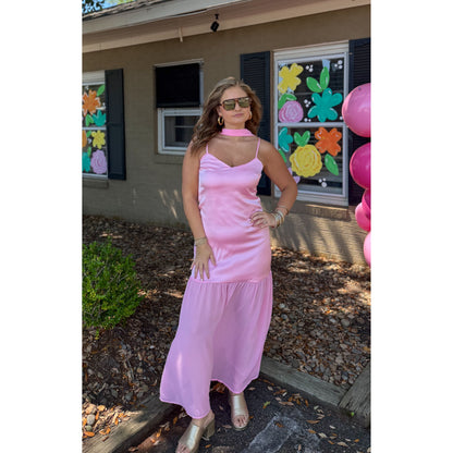 Pinky Maxi Dress w/ Scarf