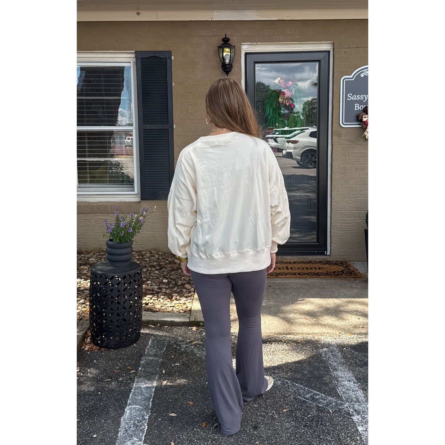 Gobble Gobble Oversized Top, Ivory Multi