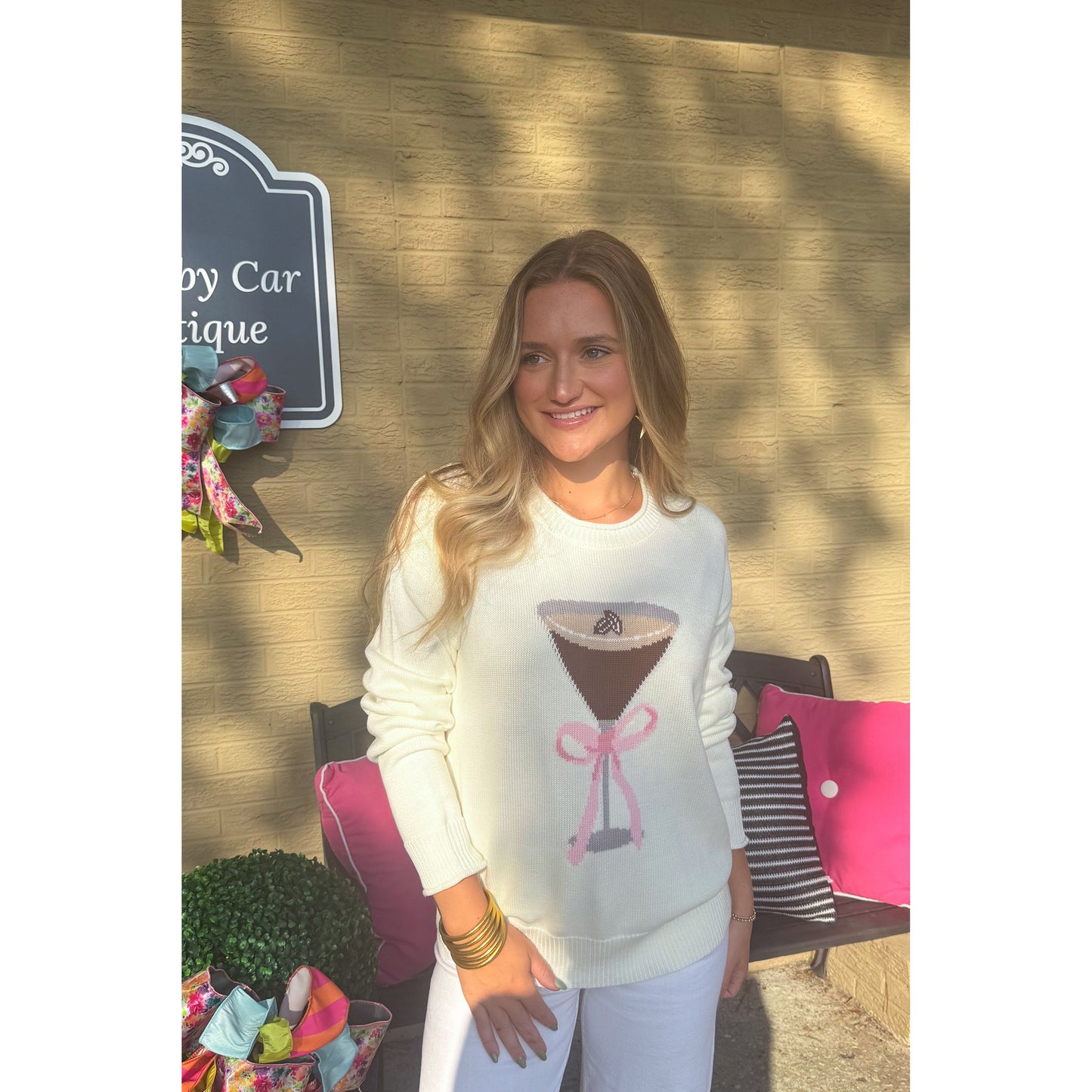 Espresso Martini Sweater, White