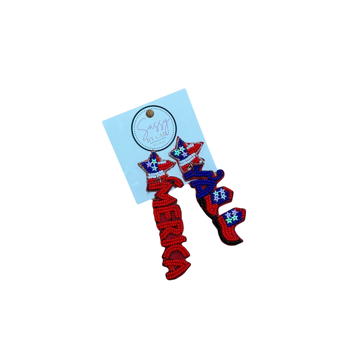 MERICA Y’all Beaded Earrings