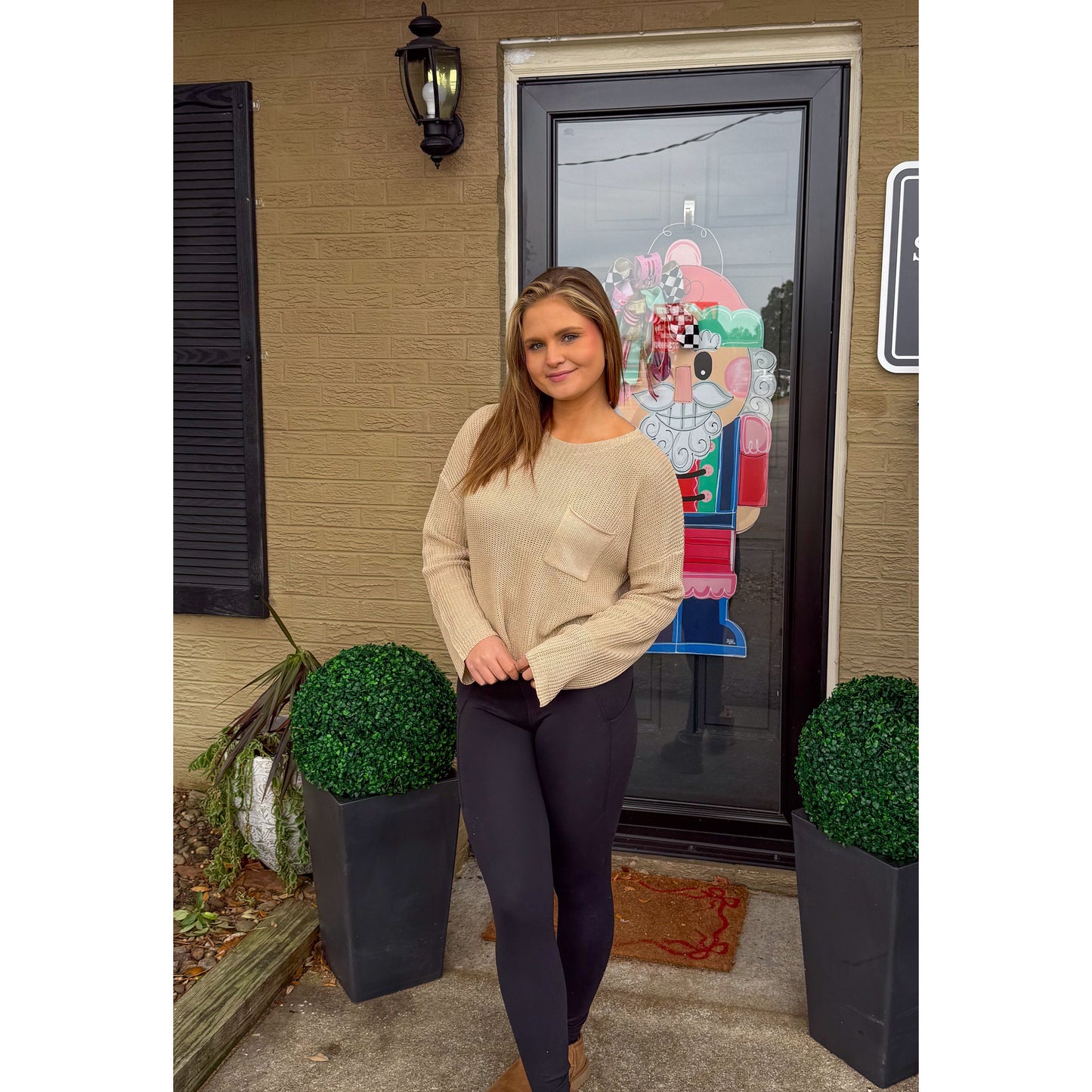 Elena Sweater, Light Taupe