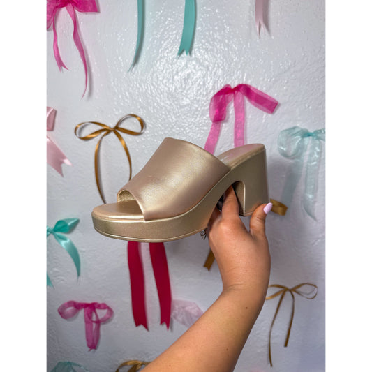 Gold Platform Heels