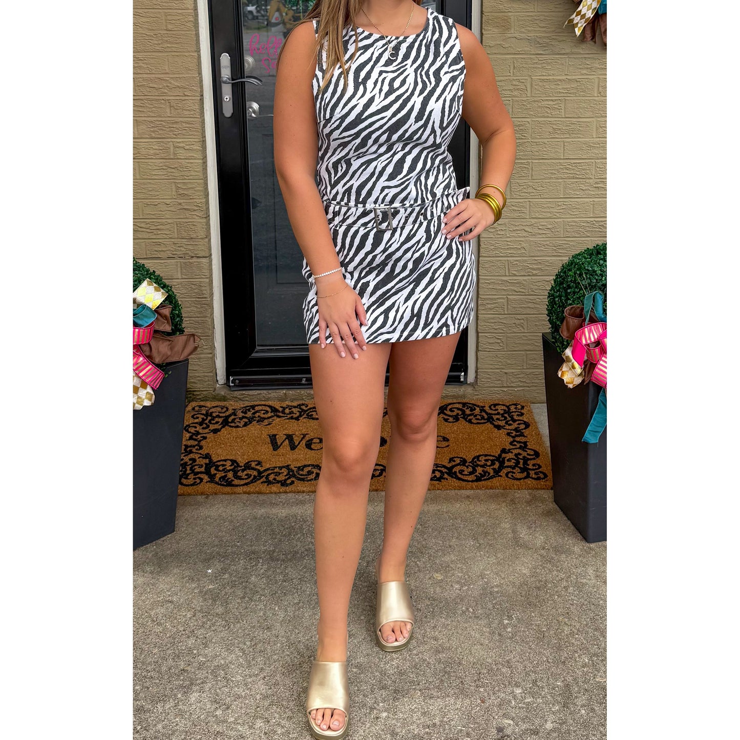 Zebra Two Piece Set, Black/White