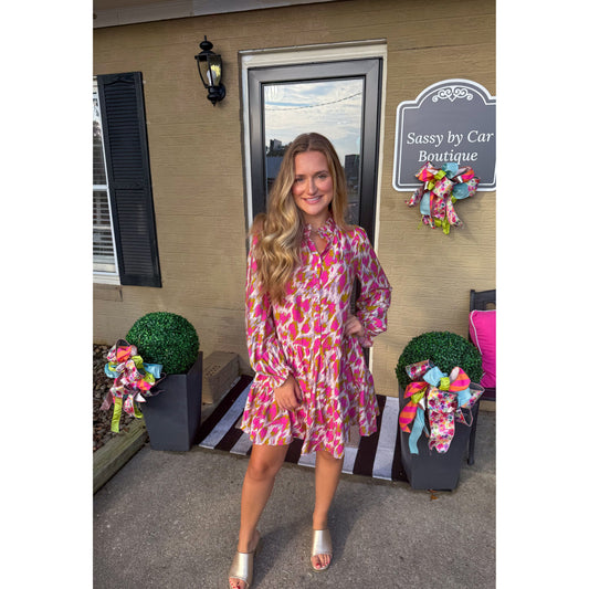 Emersyn Pattern Mini Dress, Multi-Color