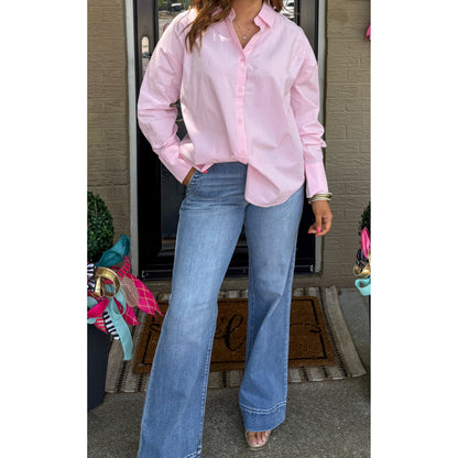 Soft Pink Button Down Top