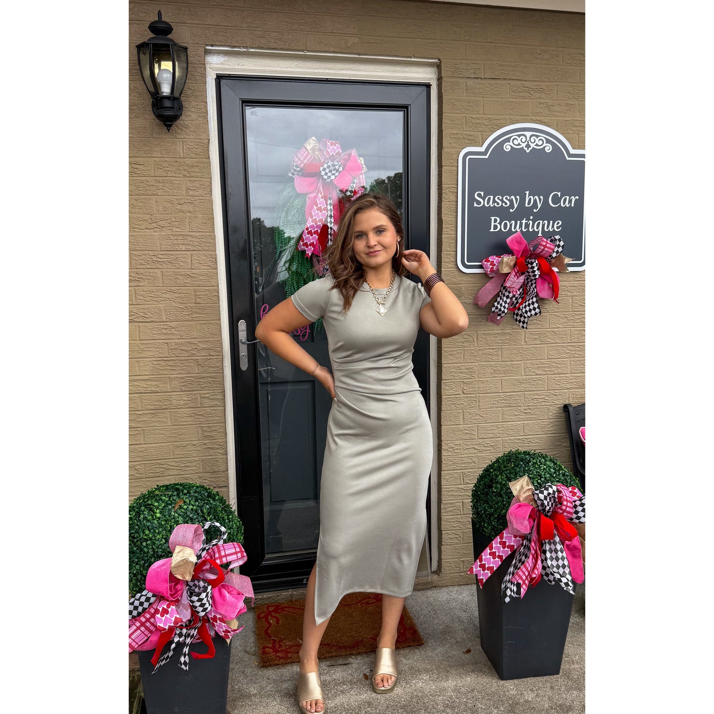 Miller Midi Dress, Sage Green