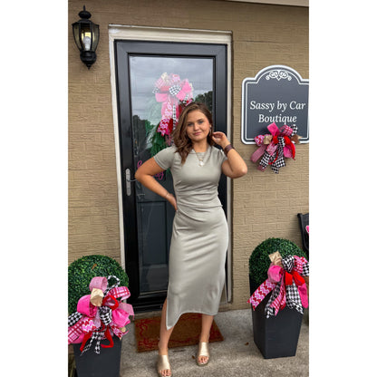 Miller Midi Dress, Sage Green