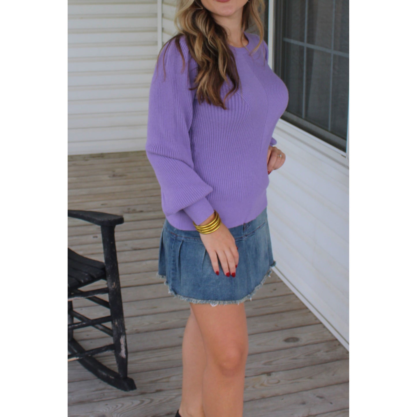 Reagan Sweater, Lavender