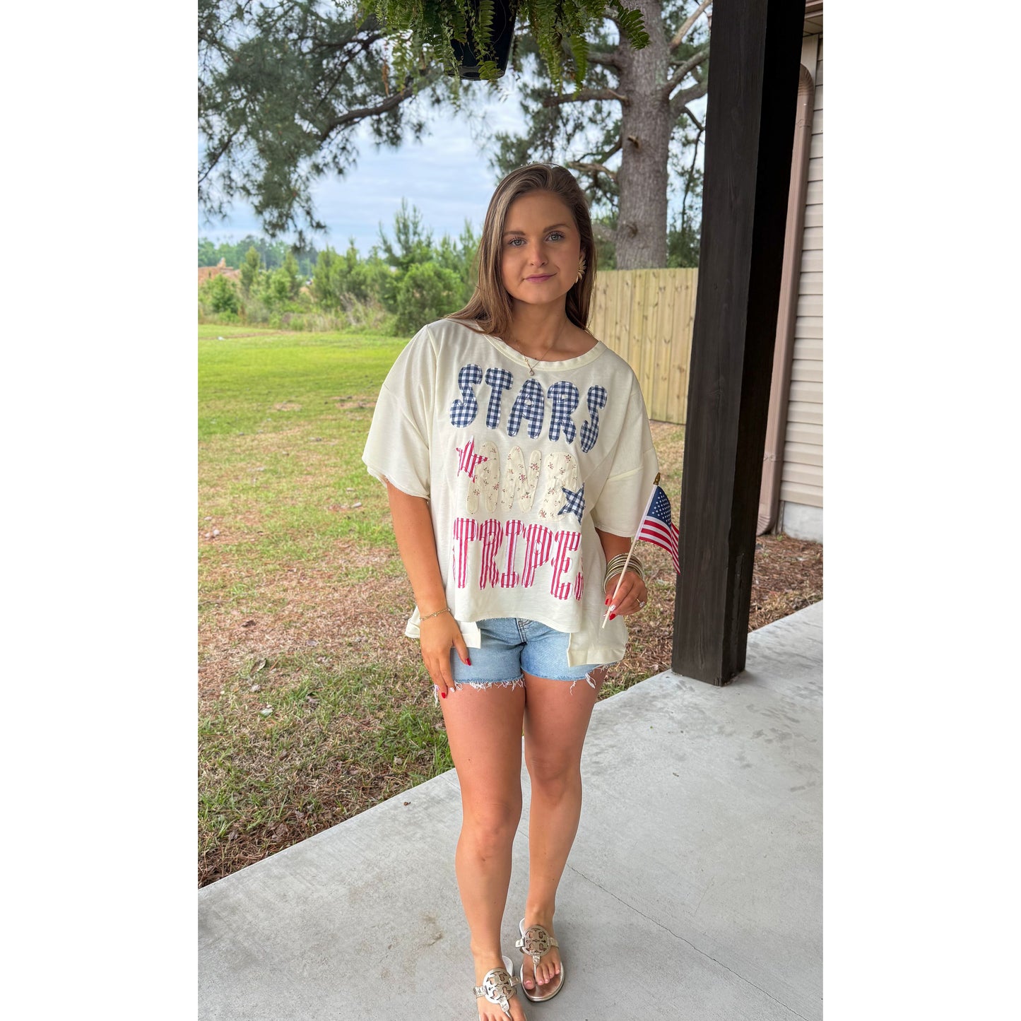 Stars & Stripes Graphic Top, Multi