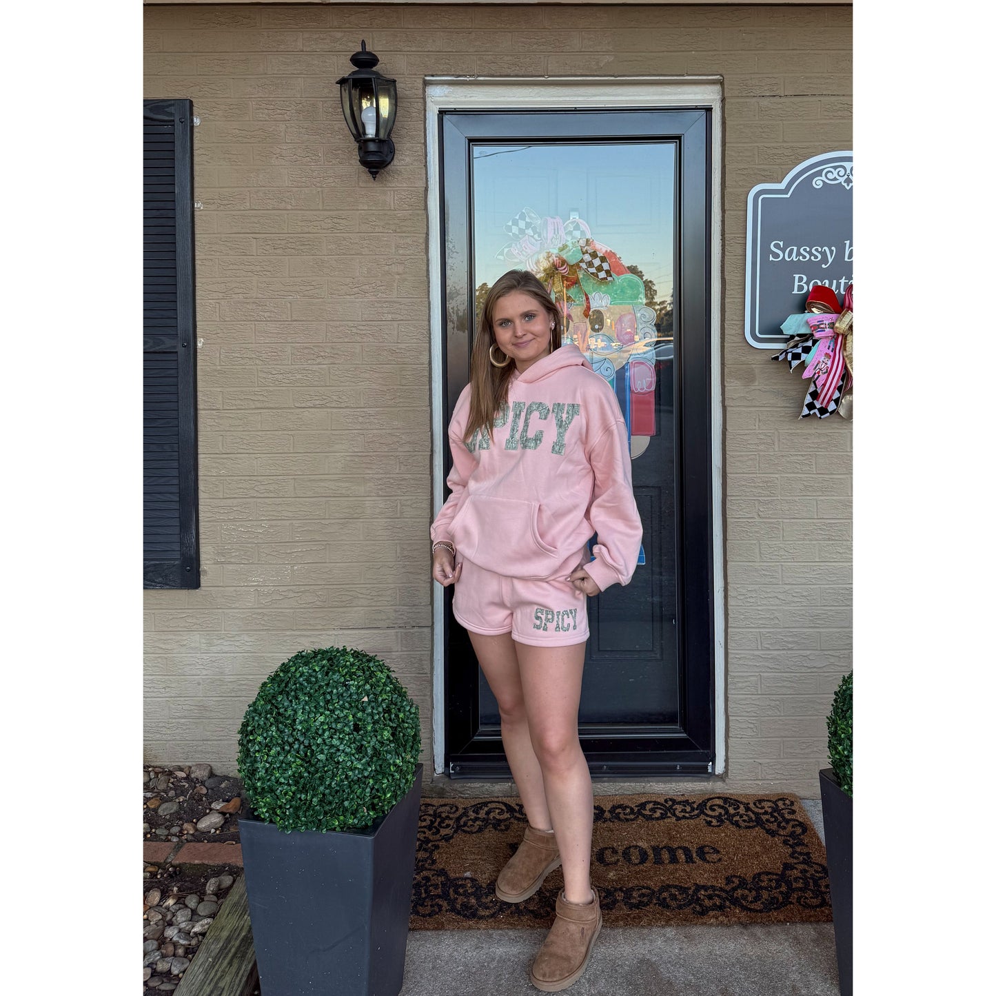 Spicy Lounge Set, Peach/Camo