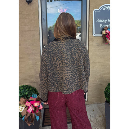 Adeline Cheetah Jacket, Black Multi