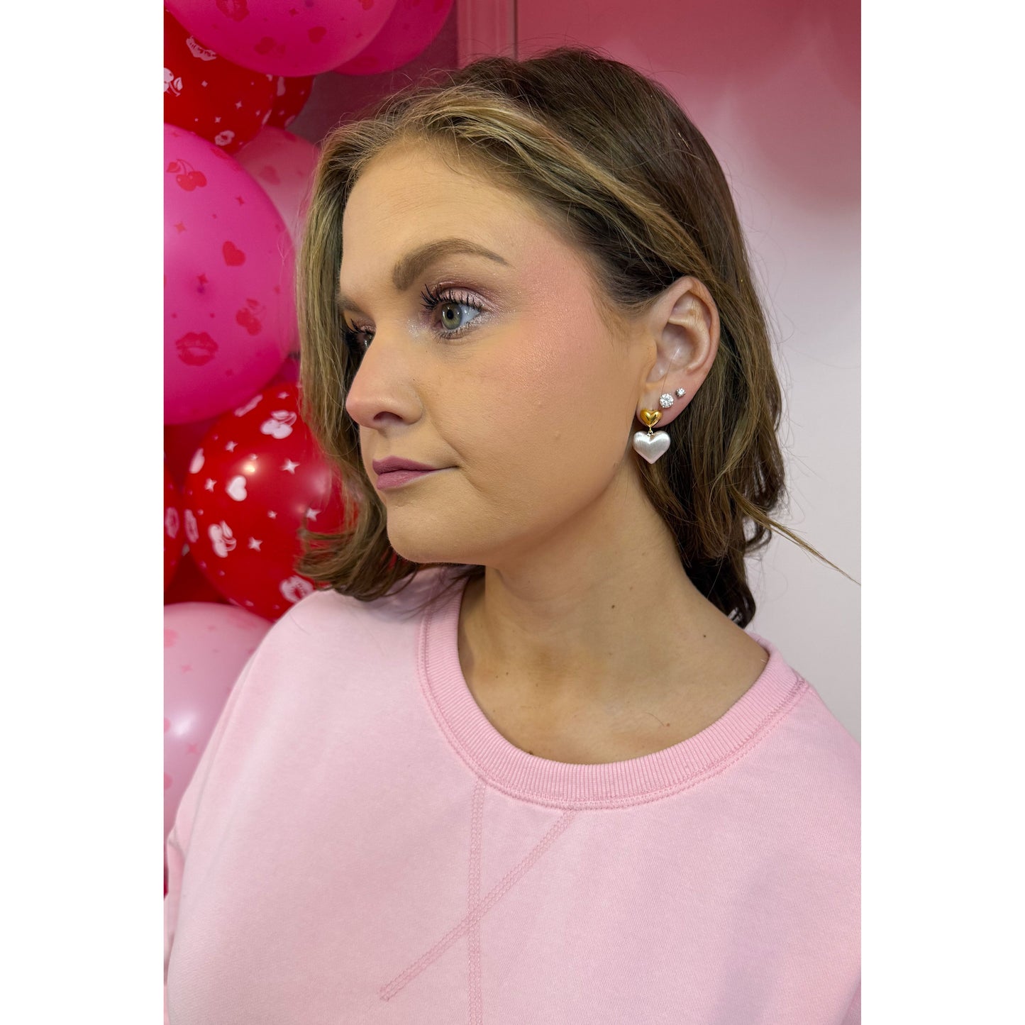 Silver/Gold Heart Earrings