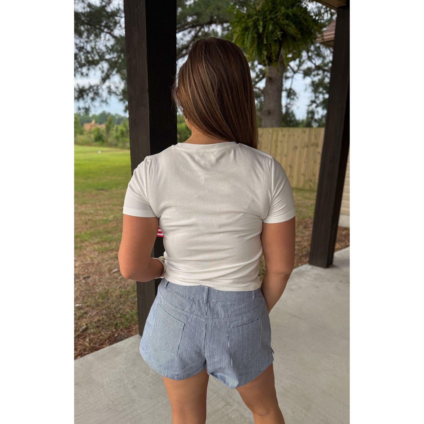 USA Cocktail Embroidered Baby Tee