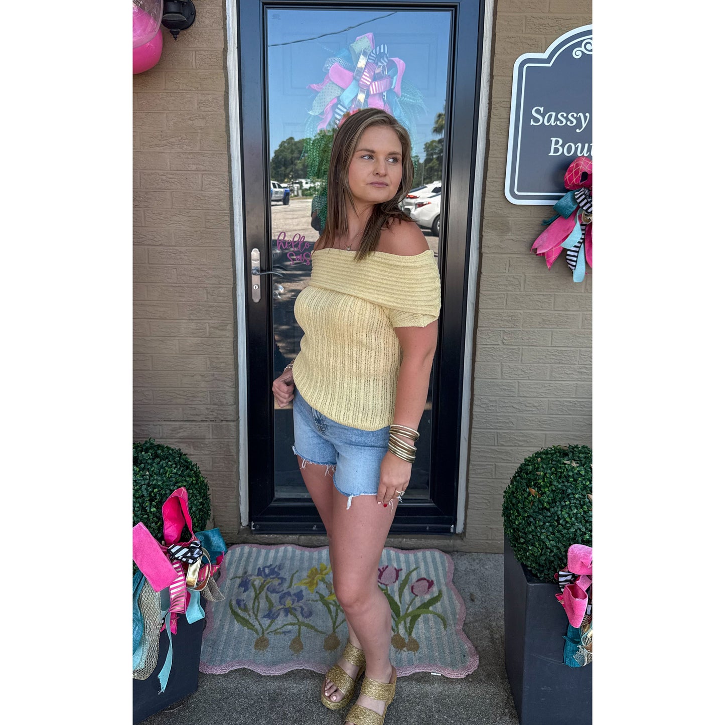 OTS Knit Top, Light Yellow