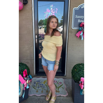 OTS Knit Top, Light Yellow