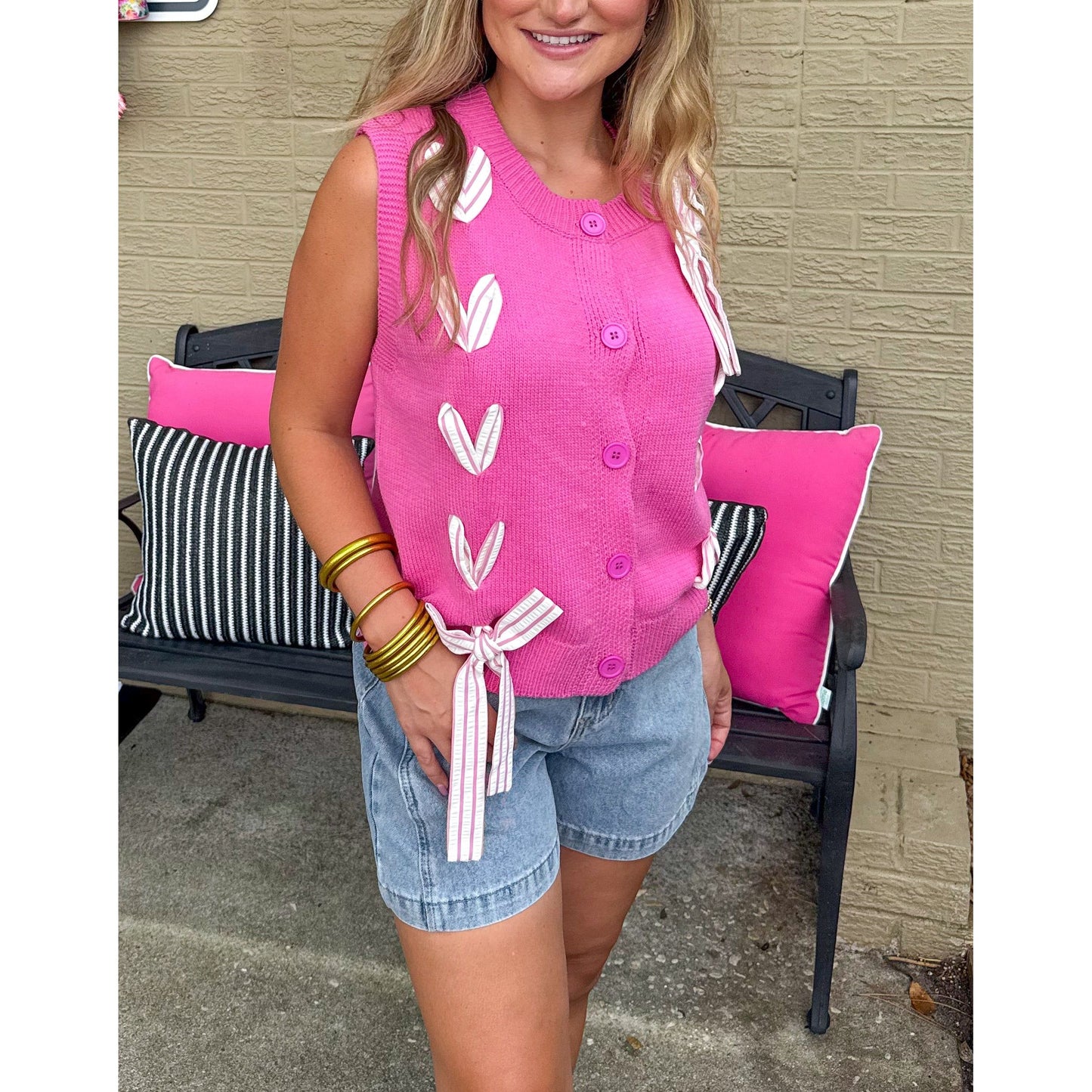 Gracie Sweater Knit Top, Barbie Pink