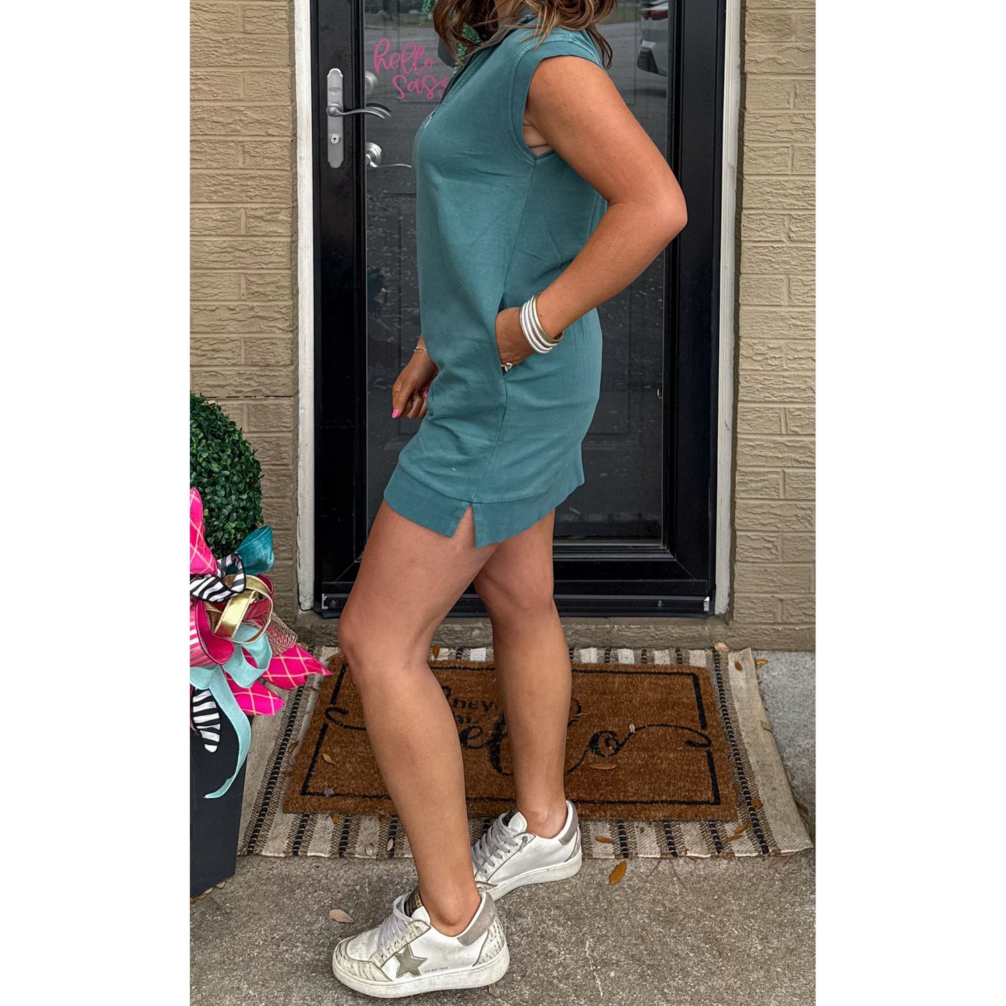 Estelle Lounge Dress, Dark Teal