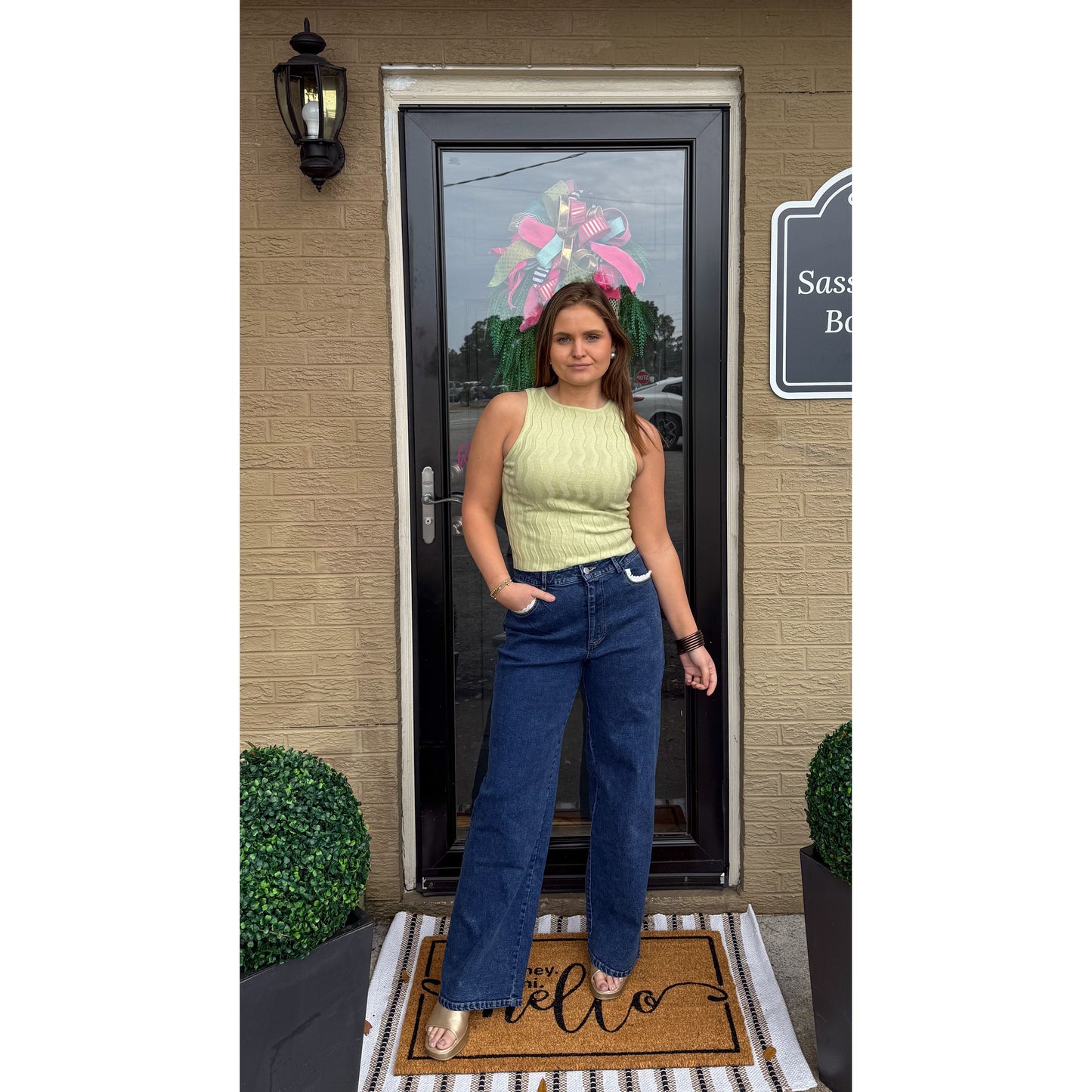 Noelle Top, Light Green