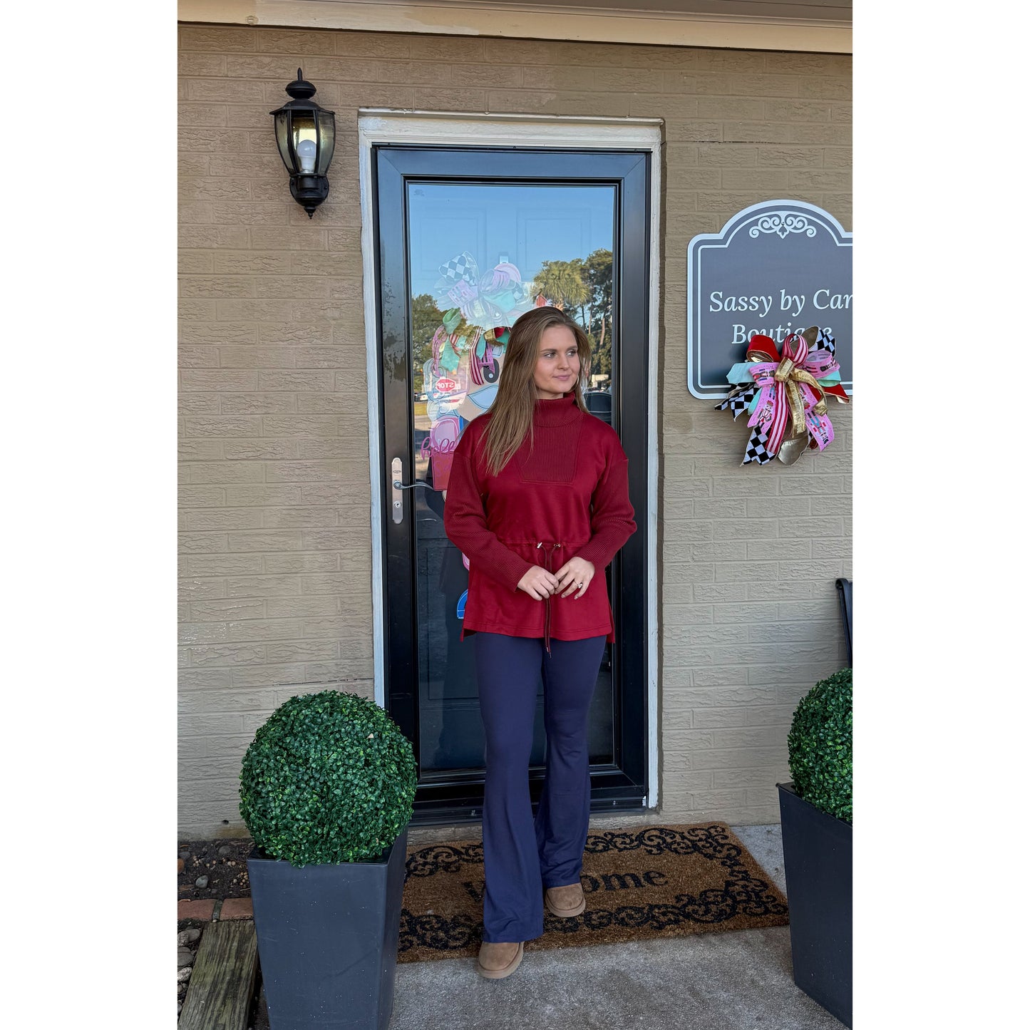 Rachel Top, Burgundy