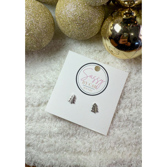 Silver Tree Studs