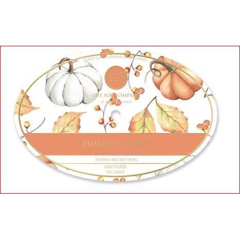 Pumpkin Chai Candle Gold OVAL Brass Bowl 18oz Candle