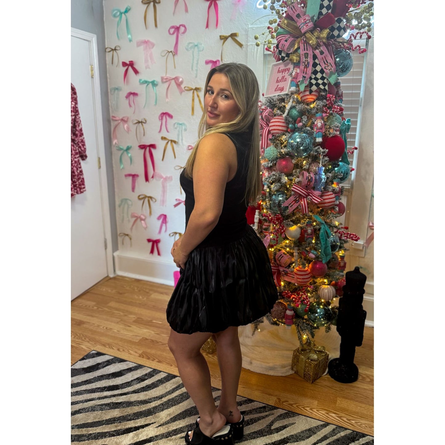 Carmen Mini Dress, Black