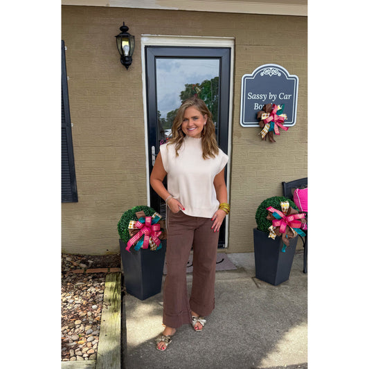 Brylee Top, Oatmeal