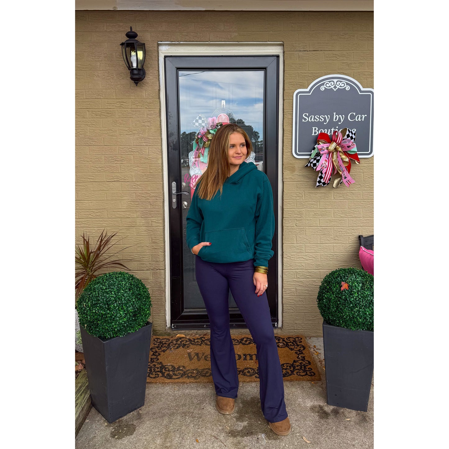 Hunter Green Lounge Hoodie