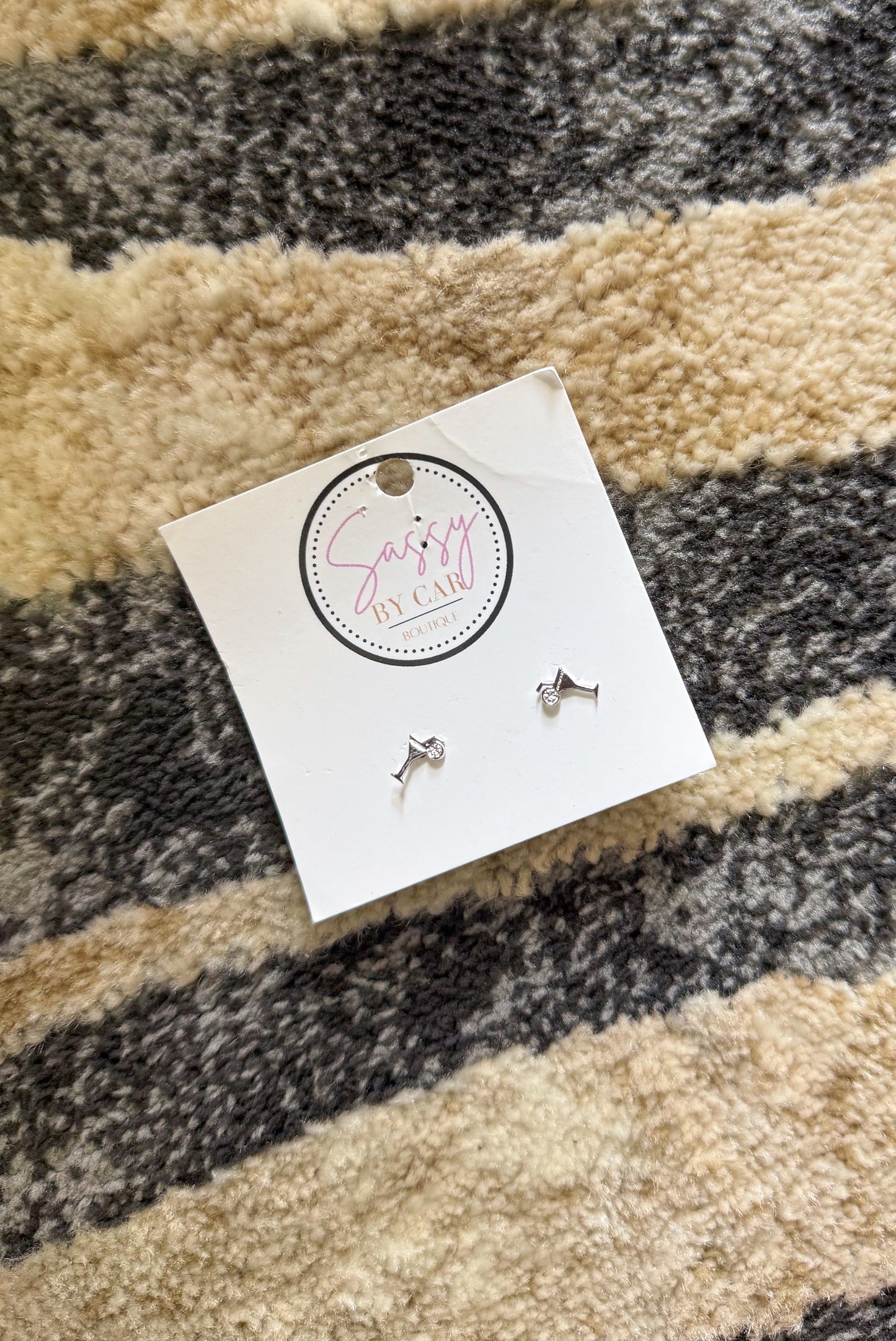 Silver Martini Earrings
