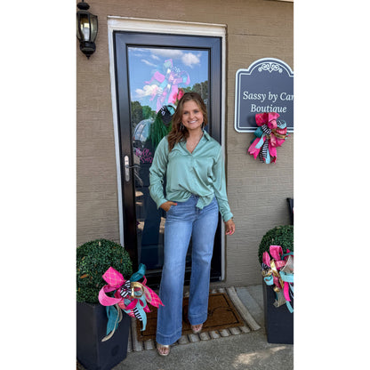 Jade Blouse, Sage Green