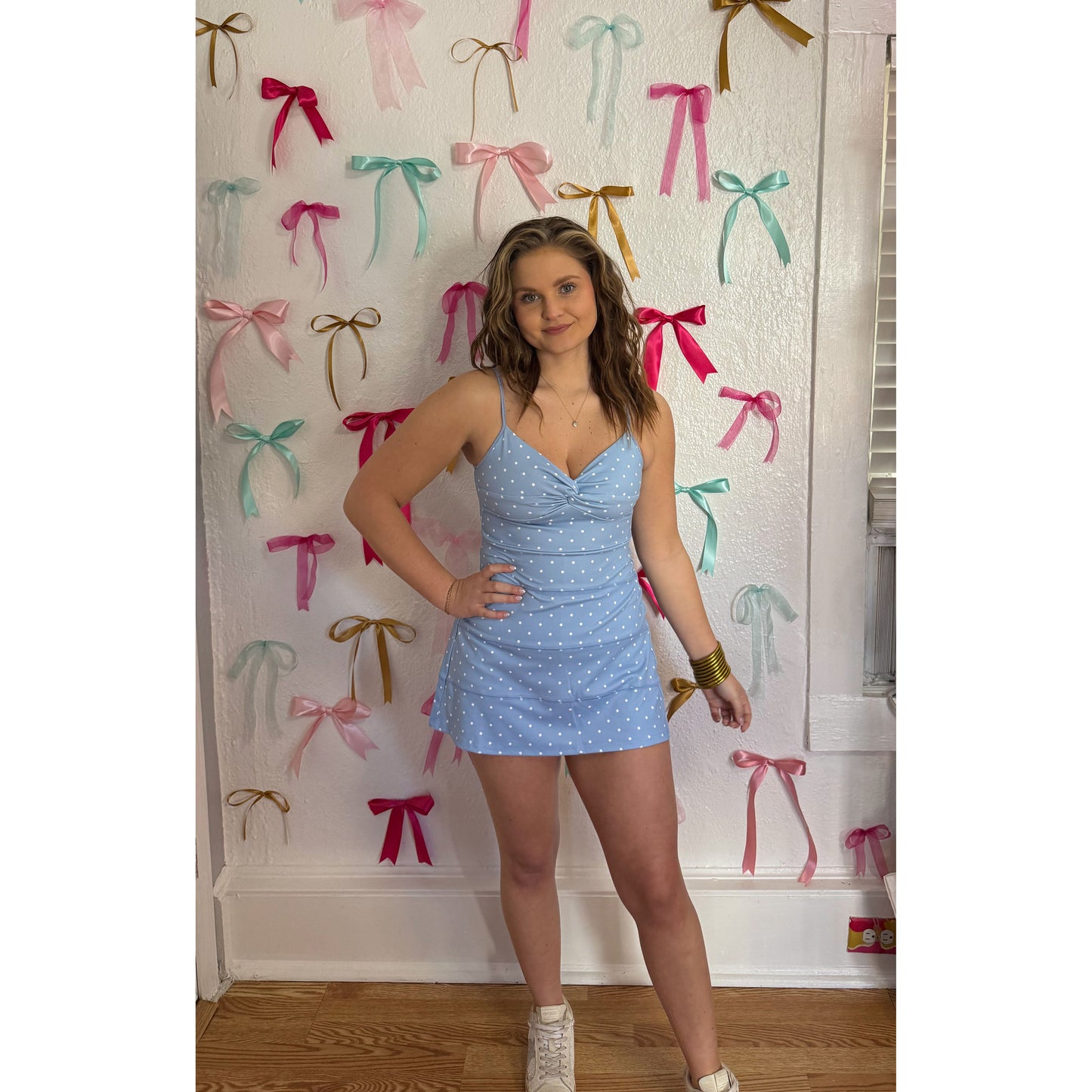 Polka Dot Athleisure Romper
