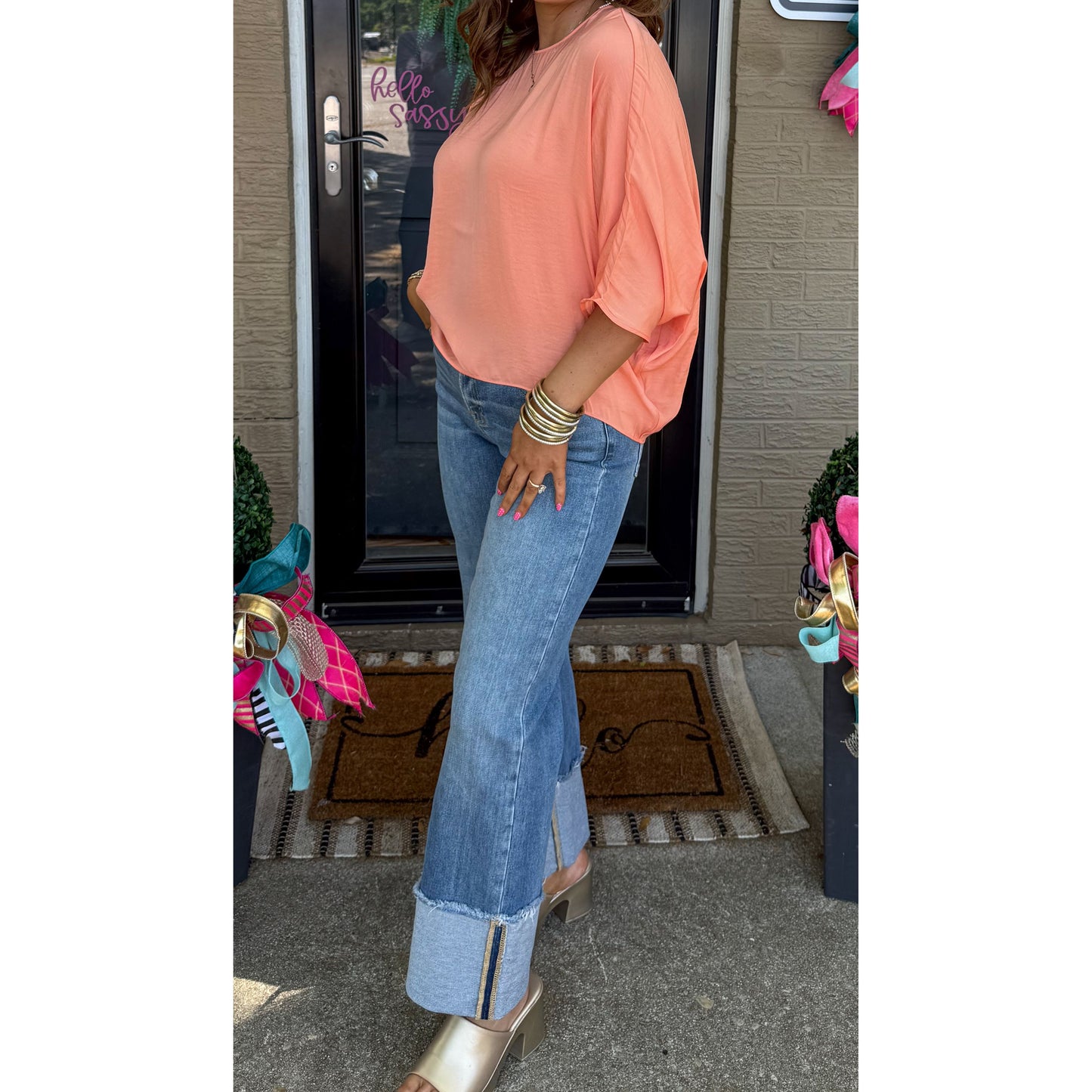 Peach Detail Blouse