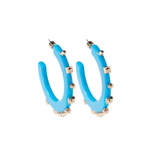 Solid Jewel Hoop - Capri Blue