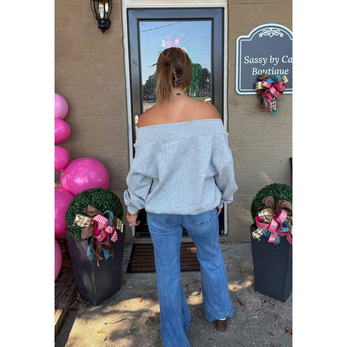 Josie OTS Sweatshirt, Heather Grey