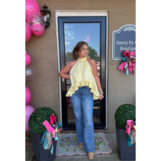 Butter Yellow Halter Top