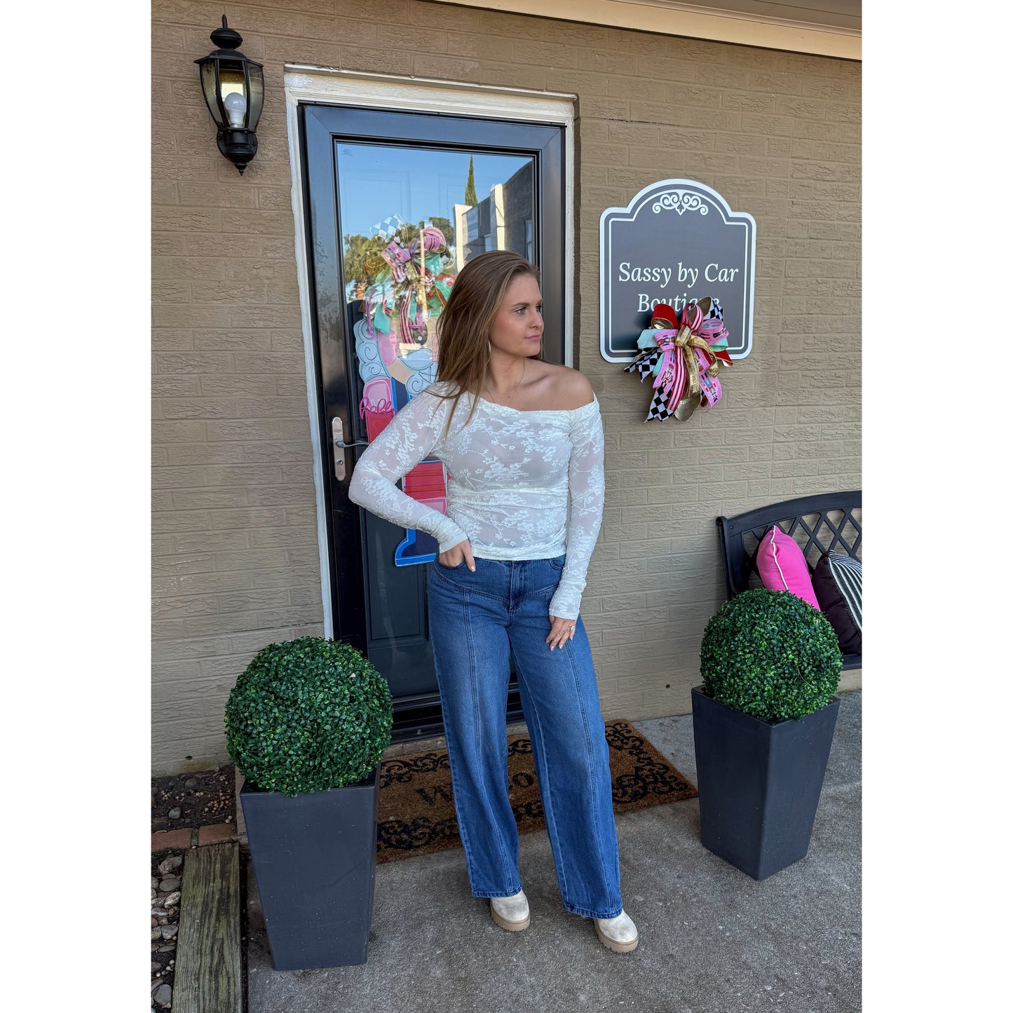 Amy Sheer Top, Cream