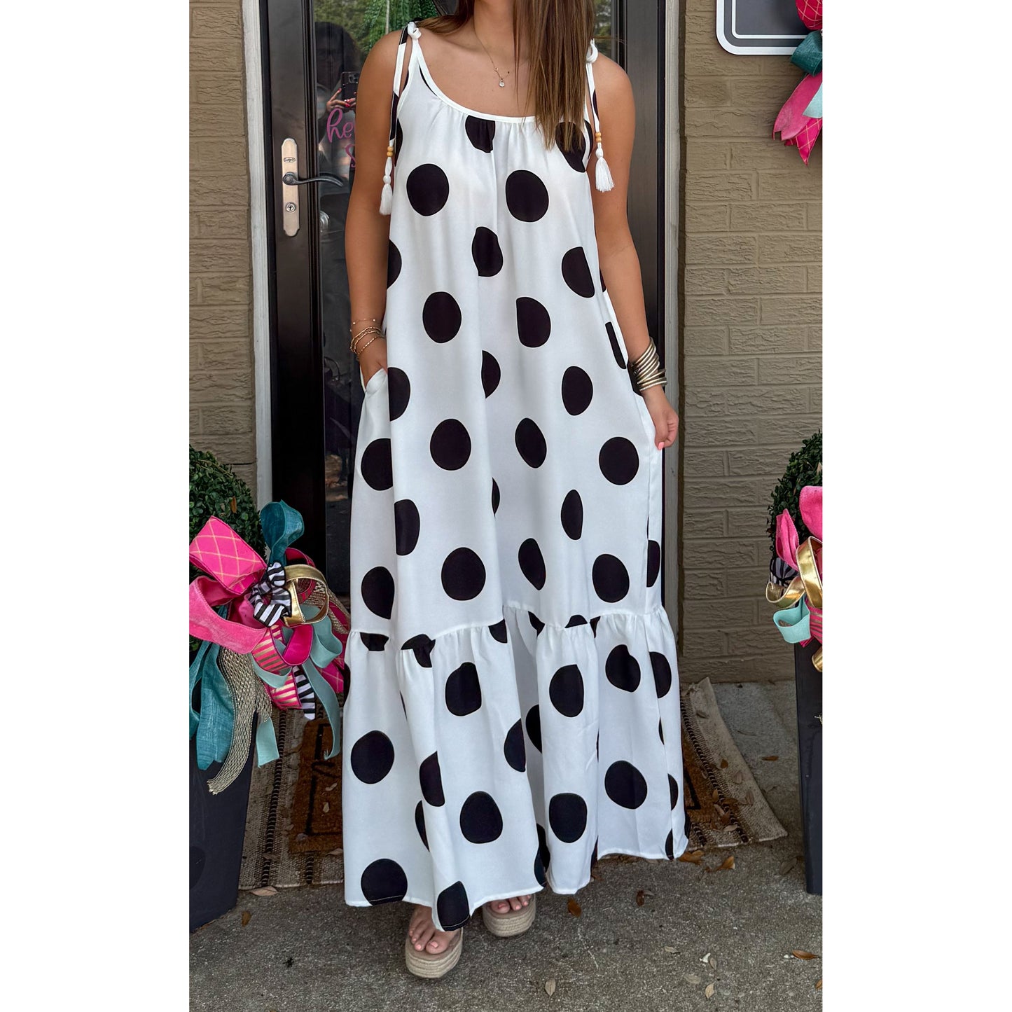 Polka Dot Maxi Dress