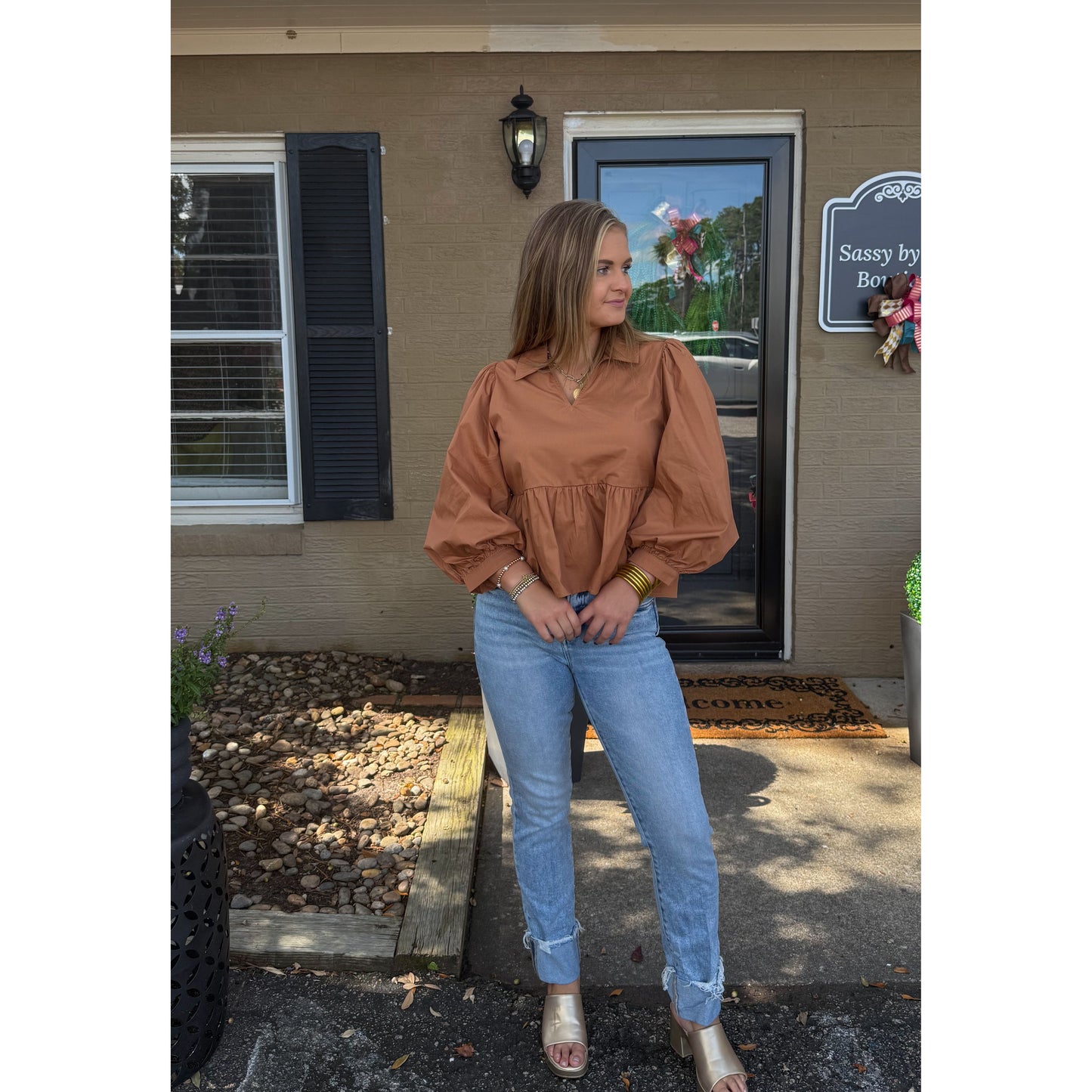 Lilly Blouse, Toffee