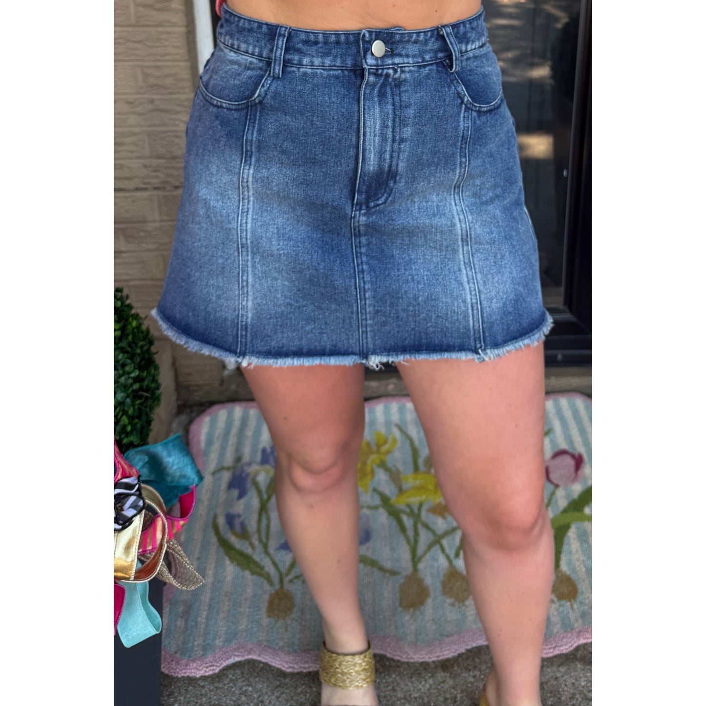 Denim Mini Skirt