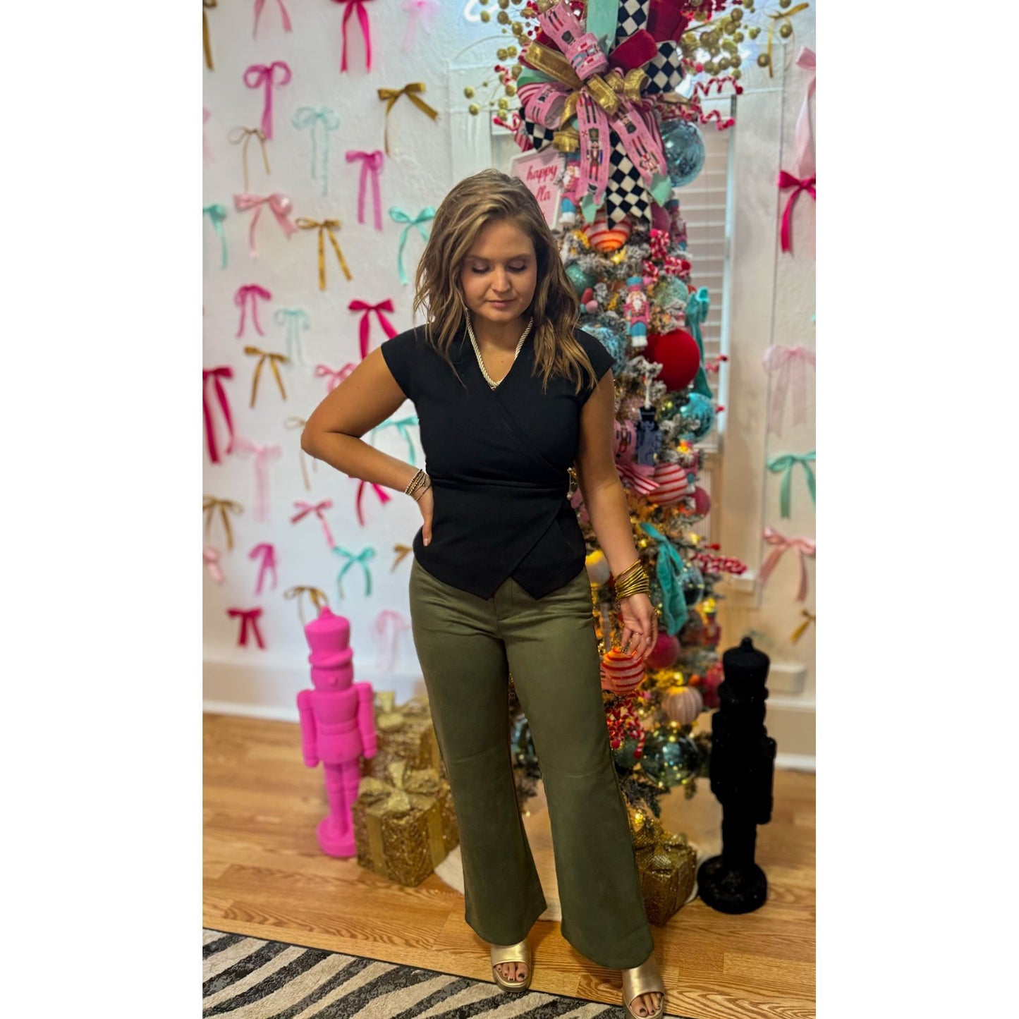 Hannah Detail Top, Black