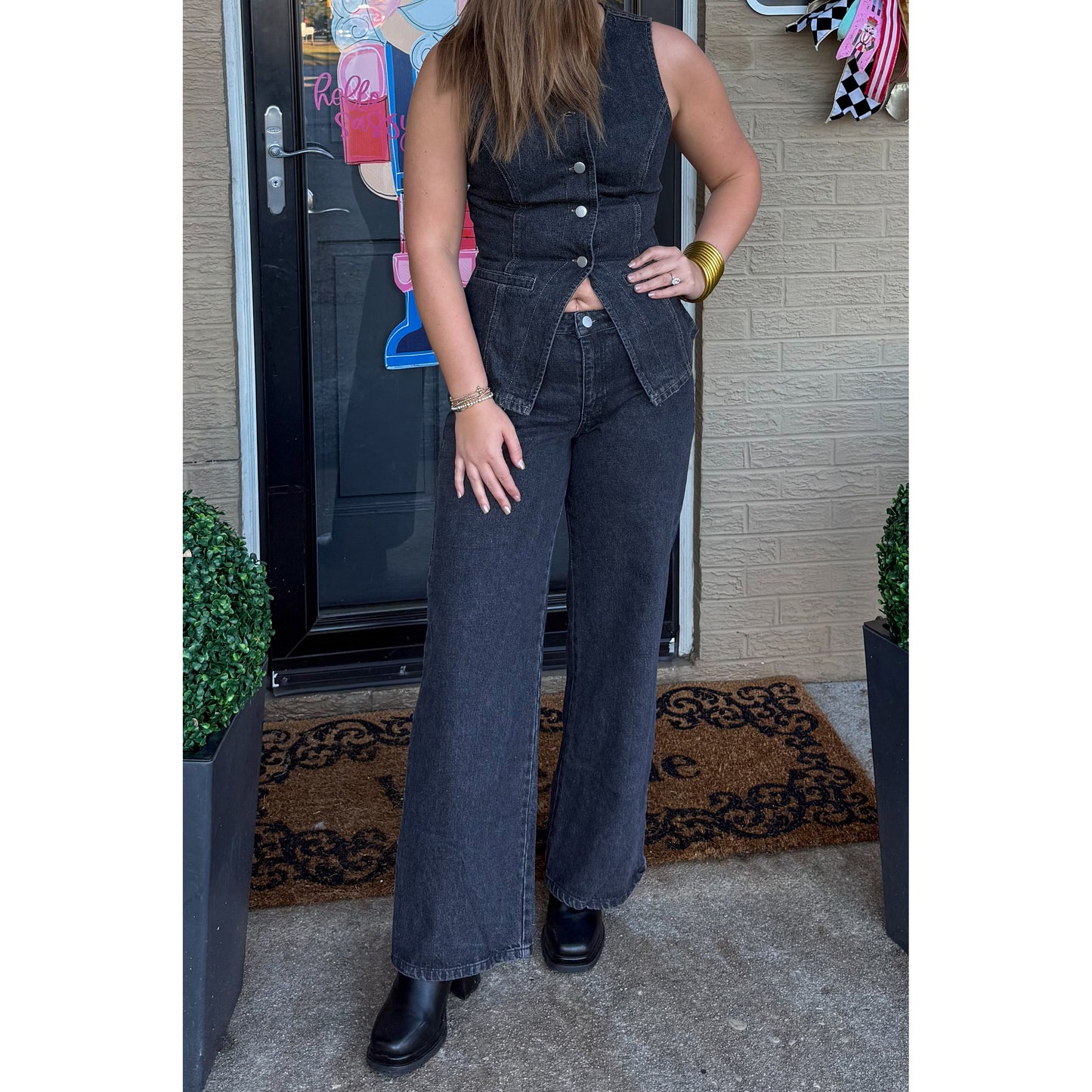 Ashe Button Down Denim Vest