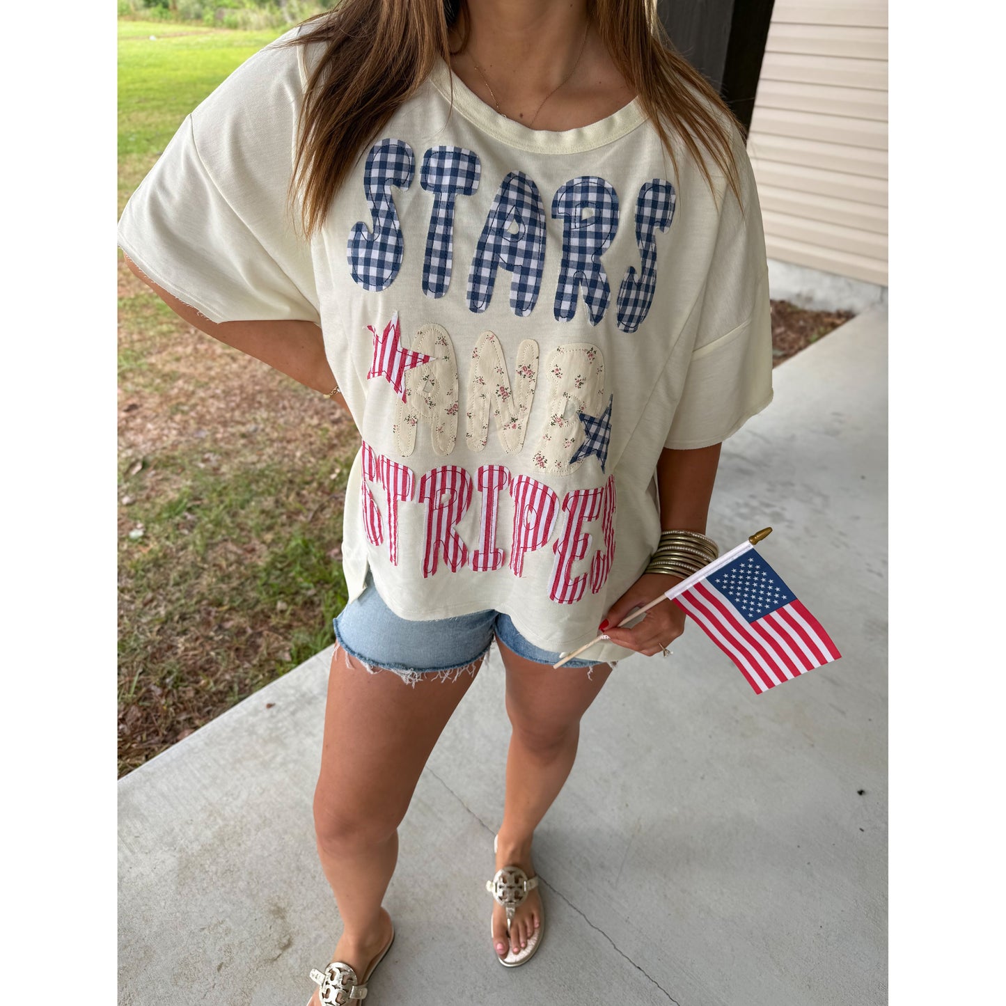 Stars & Stripes Graphic Top, Multi
