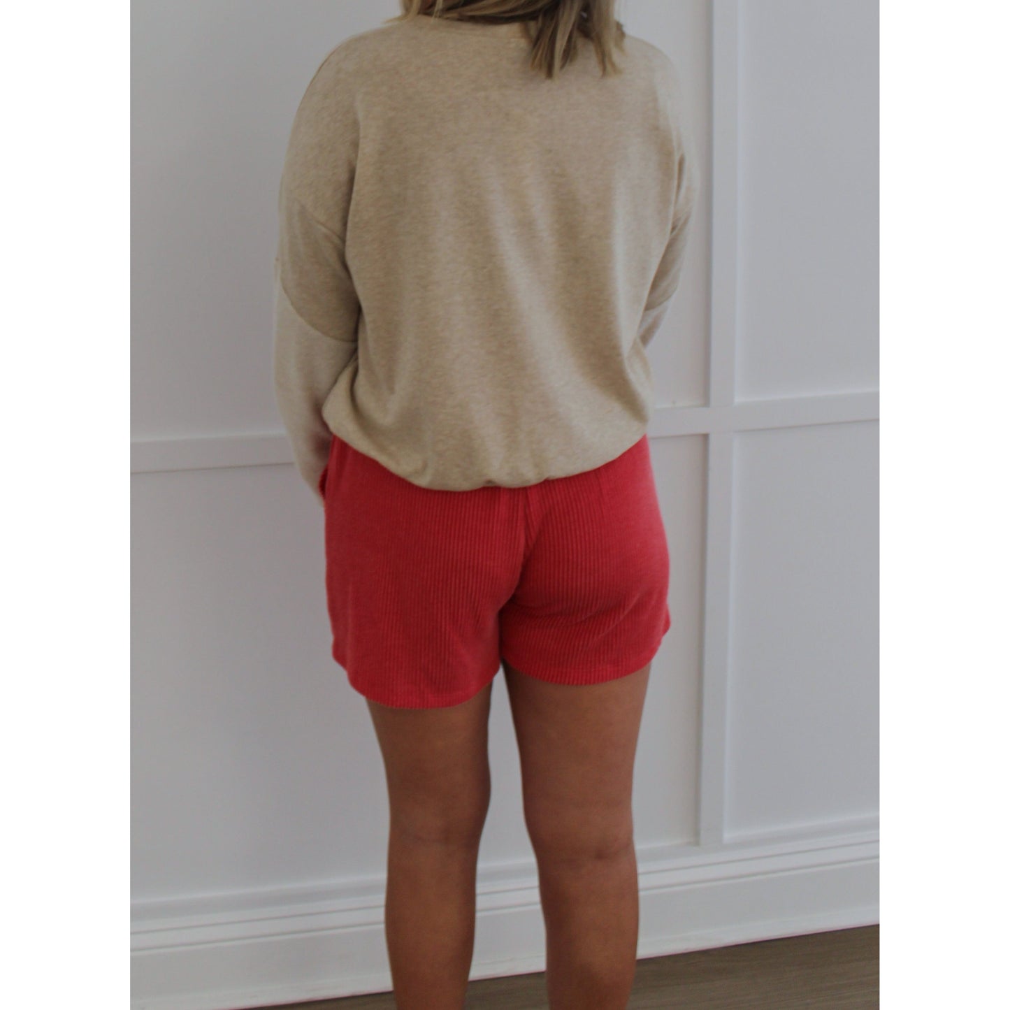 Charli Lounge Shorts, Red