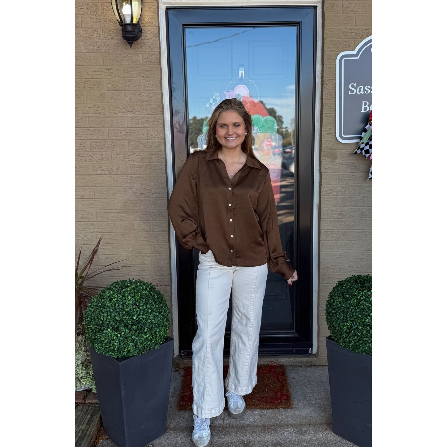 Ashley Blouse, Chocolate